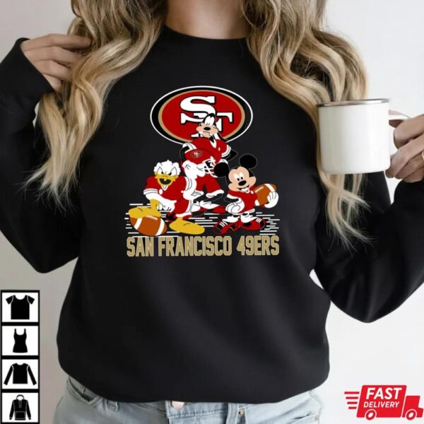 Mickey Donald Goofy San Francisco 49ers T-Shirt Mickey Donald Goofy San Francisco 49ers T-Shirt