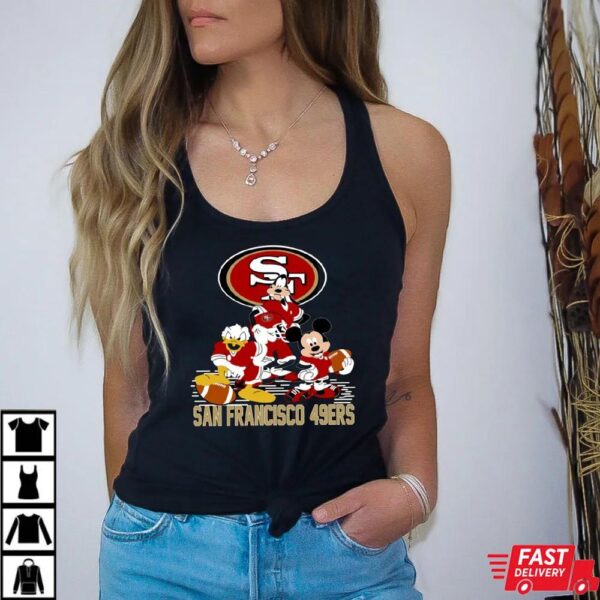 Mickey Donald Goofy San Francisco 49ers T-Shirt Mickey Donald Goofy San Francisco 49ers T-Shirt