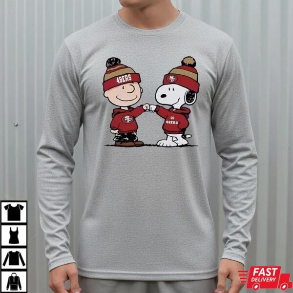 Charlie Brown And Snoopy Nfl San Francisco 49Ers Football Shirt