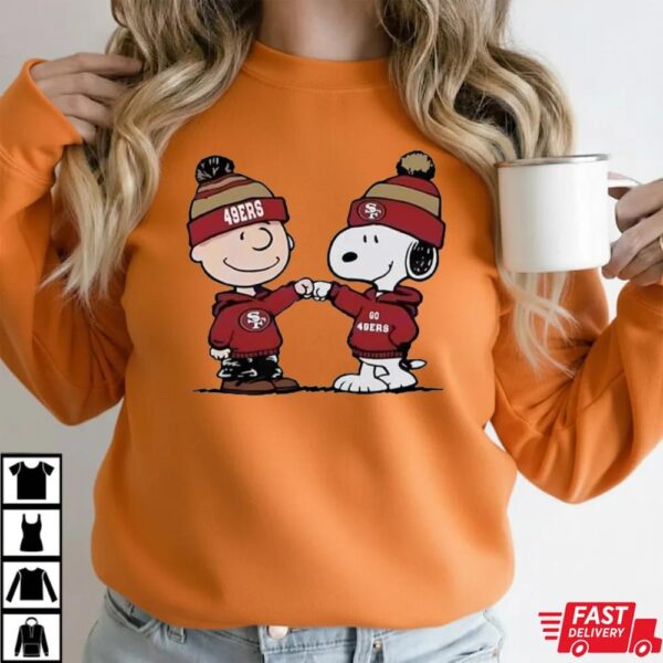 Charlie Brown And Snoopy Nfl San Francisco 49Ers Football Shirt