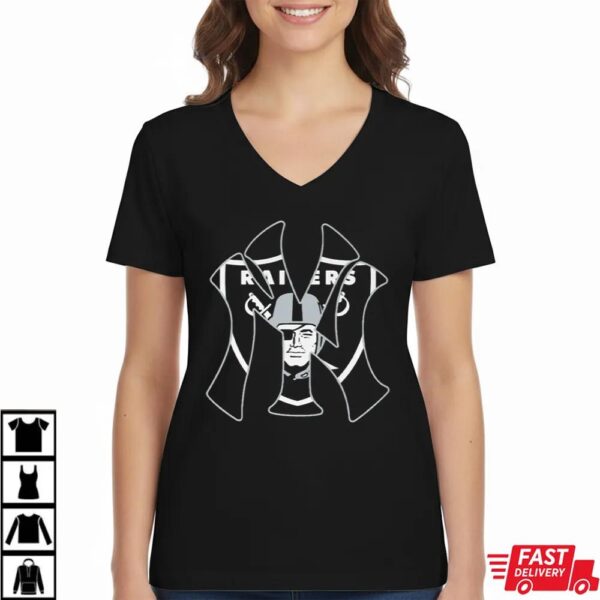 Yankees Raiders Logo Mashup T-Shirt