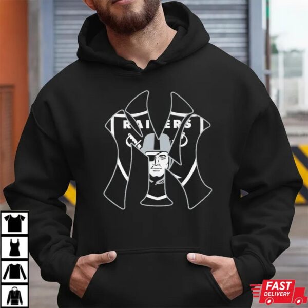 Yankees Raiders Logo Mashup T-Shirt