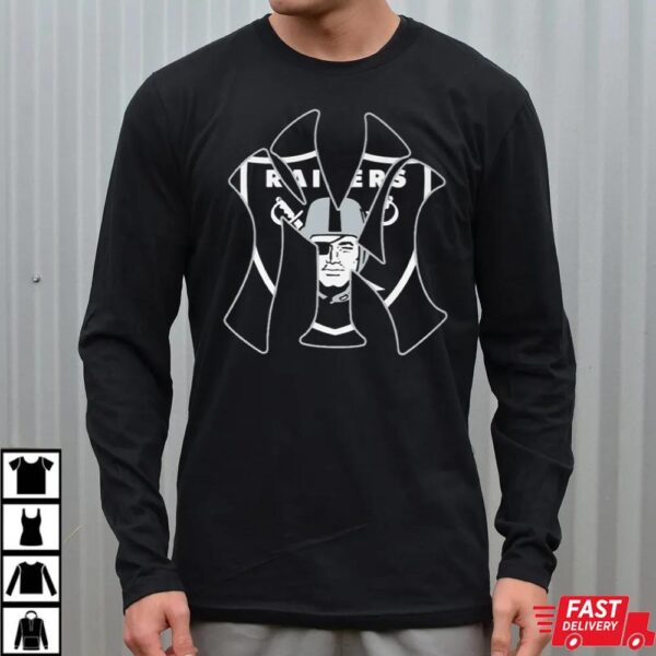 Yankees Raiders Logo Mashup T-Shirt