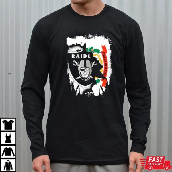 West Virginia State With Raiders Shield T-Shirt West Virginia State With Raiders Shield T-Shirt