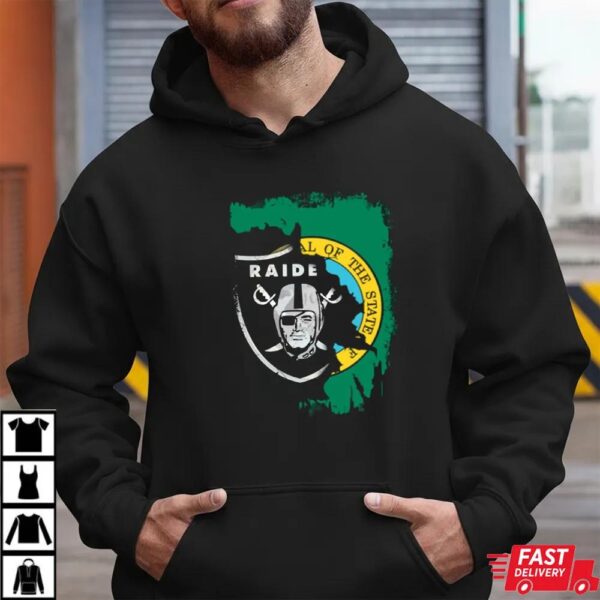 Washington State Seal And Raiders Logo Fusion T-Shirt