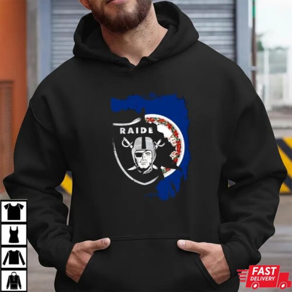 Virginia State Flag With Raiders Shield T-Shirt