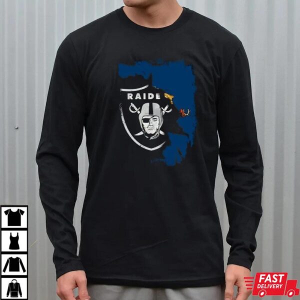 Together Vermont With Raiders Shield Logo Overlay T-Shirt Together Vermont With Raiders Shield Logo Overlay T-Shirt