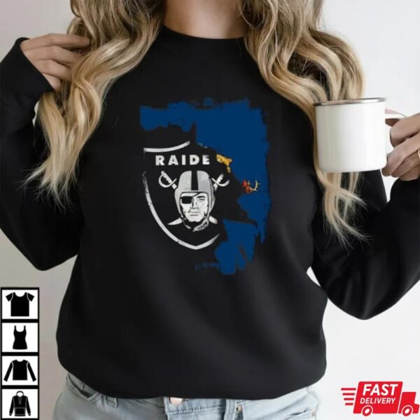 Together Vermont With Raiders Shield Logo Overlay T-Shirt Together Vermont With Raiders Shield Logo Overlay T-Shirt