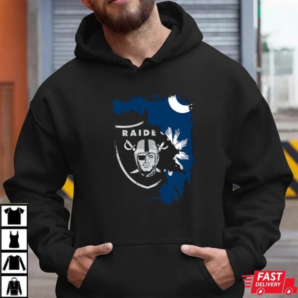 Together South Carolina Raiders Flag Icon With Crescent Moon And Palmetto Tree T-Shirt