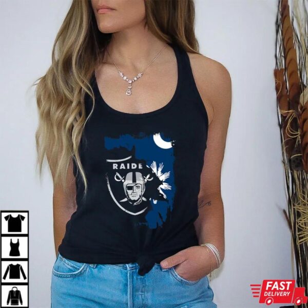 Together South Carolina Raiders Flag Icon With Crescent Moon And Palmetto Tree T-Shirt