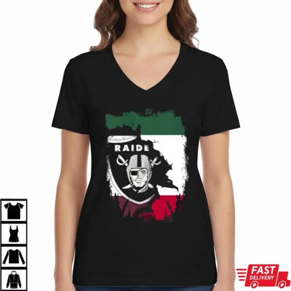 Together Mexico Las Vegas Raiders Nation Flag Shield Shirt