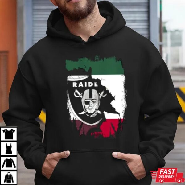 Together Mexico Las Vegas Raiders Nation Flag Shield Shirt