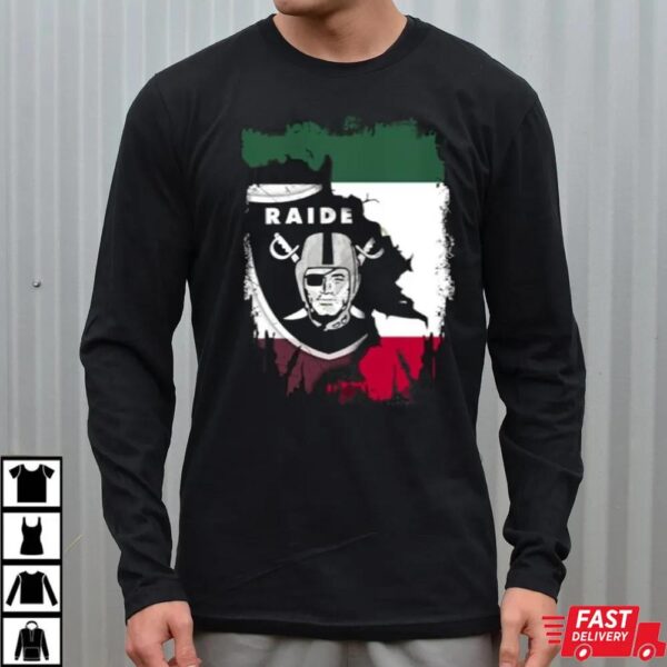 Together Mexico Las Vegas Raiders Nation Flag Shield Shirt