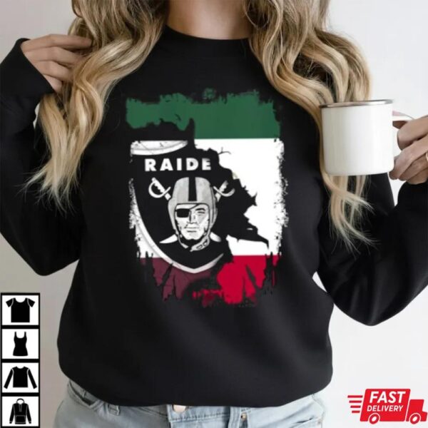 Together Mexico Las Vegas Raiders Nation Flag Shield Shirt