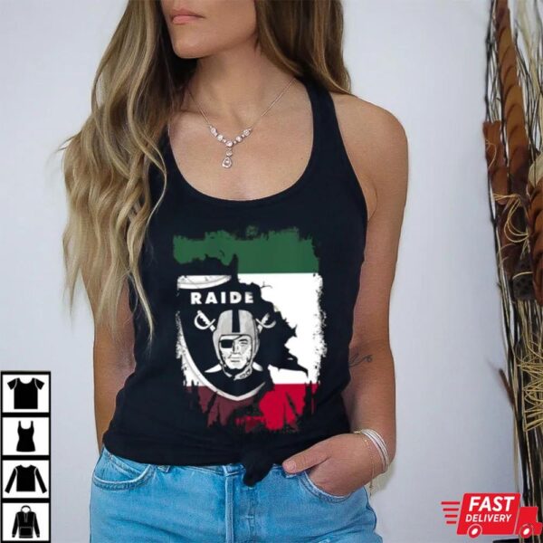 Together Mexico Las Vegas Raiders Nation Flag Shield Shirt