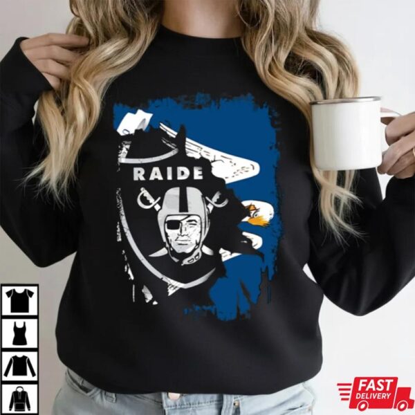 Together Louisiana Las Vegas Raiders Eagle Fusion Shirt