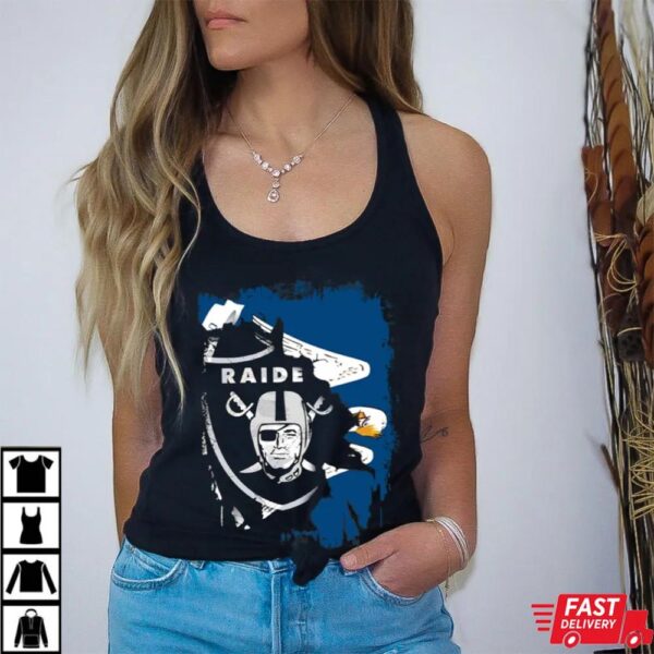 Together Louisiana Las Vegas Raiders Eagle Fusion Shirt