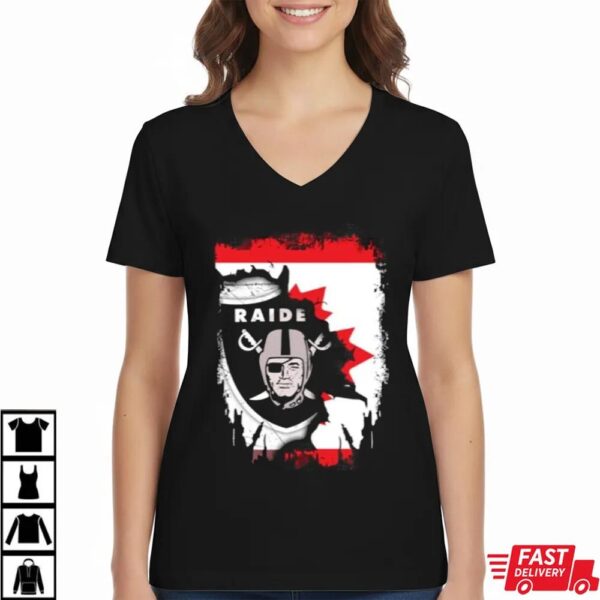 Together Canada With Las Vegas Raiders Iconic Emblem Maple Leaf Integration Shirt