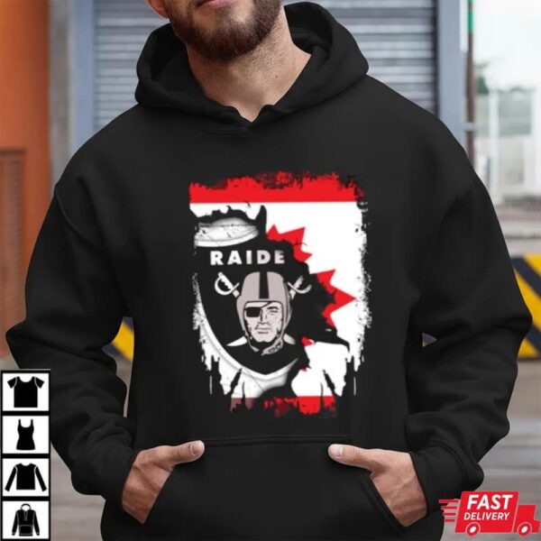 Together Canada With Las Vegas Raiders Iconic Emblem Maple Leaf Integration Shirt