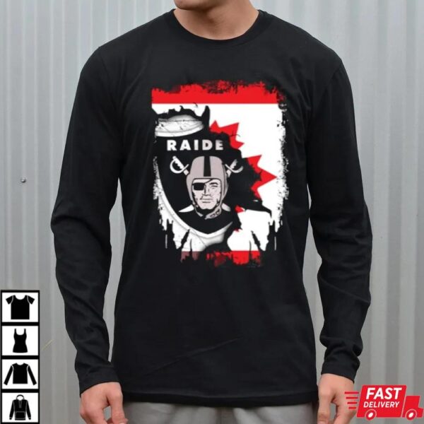 Together Canada With Las Vegas Raiders Iconic Emblem Maple Leaf Integration Shirt