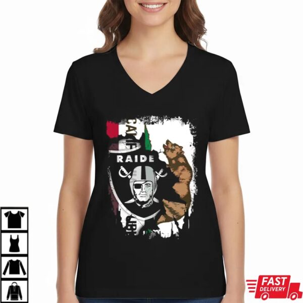 Together California Las Vegas Raiders With Bear And Flag Shirt