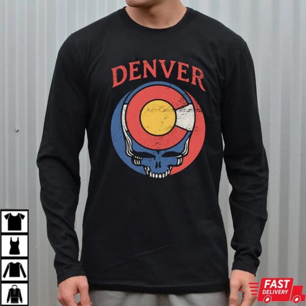 Grateful Dead Denver Colorado Flag Shirt Grateful Dead Denver Colorado Flag Shirt