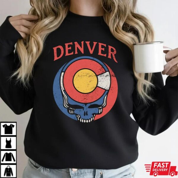 Grateful Dead Denver Colorado Flag Shirt Grateful Dead Denver Colorado Flag Shirt