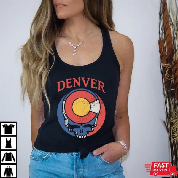 Grateful Dead Denver Colorado Flag Shirt Grateful Dead Denver Colorado Flag Shirt