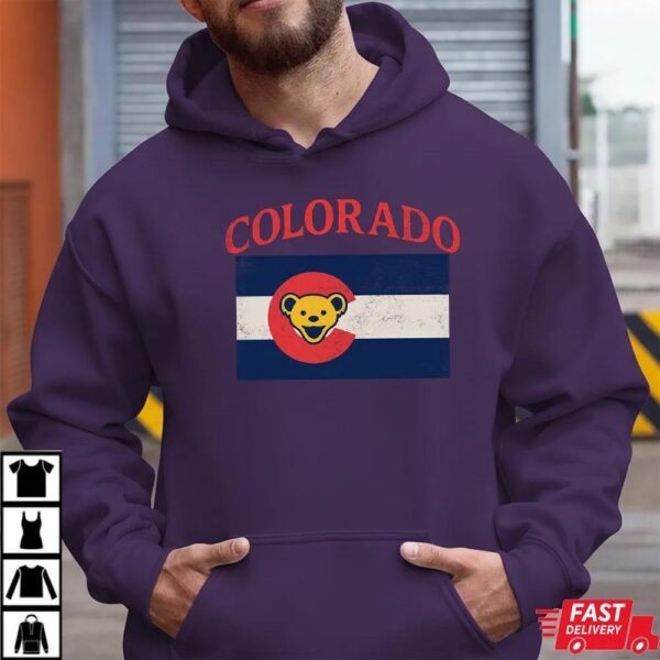 Grateful Dead Ski Bears Colorado Flag Shirt Grateful Dead Ski Bears Colorado Flag Shirt
