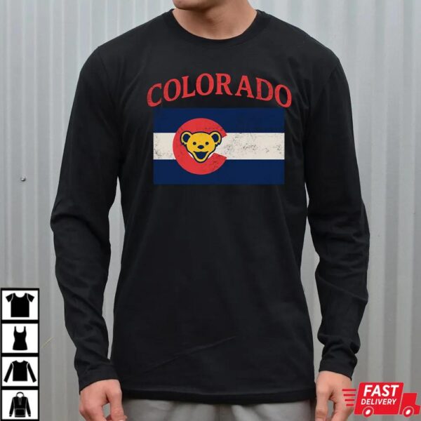 Grateful Dead Ski Bears Colorado Flag Shirt Grateful Dead Ski Bears Colorado Flag Shirt