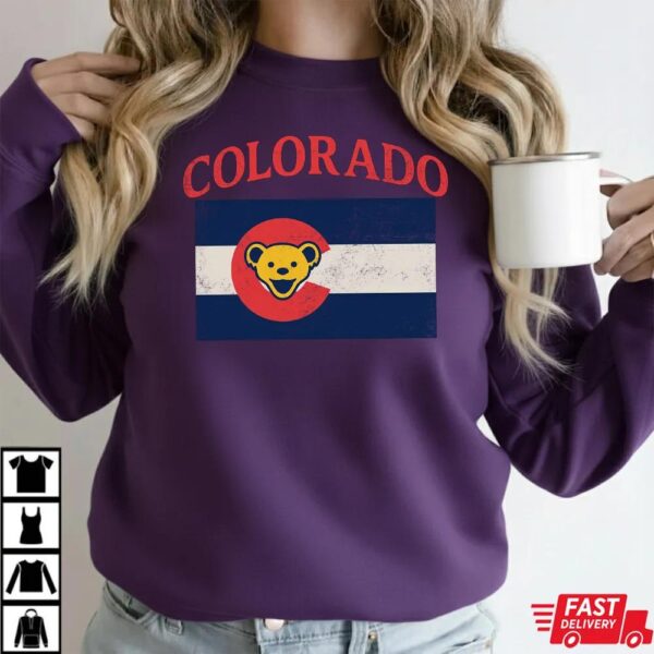 Grateful Dead Ski Bears Colorado Flag Shirt Grateful Dead Ski Bears Colorado Flag Shirt