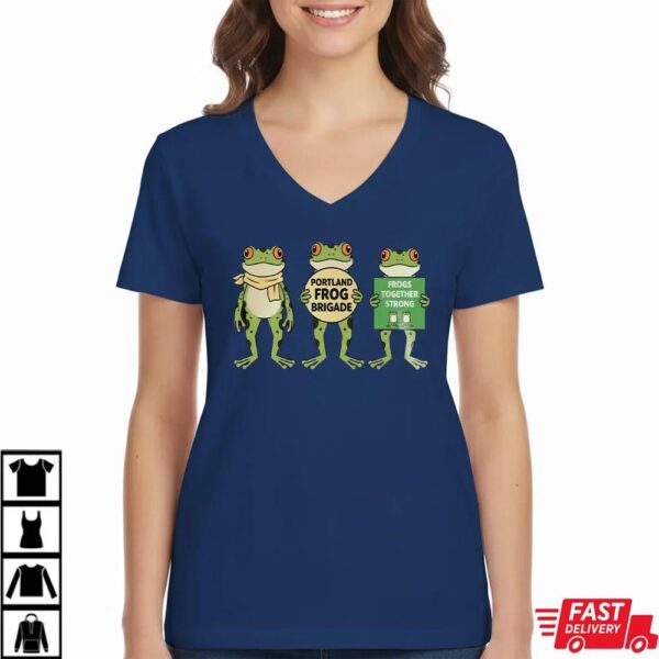 Portland Frog Brigade Frogs Together Strong Funny Activist T-Shirt Portland Frog Brigade Frogs Together Strong Funny Activist T-Shirt