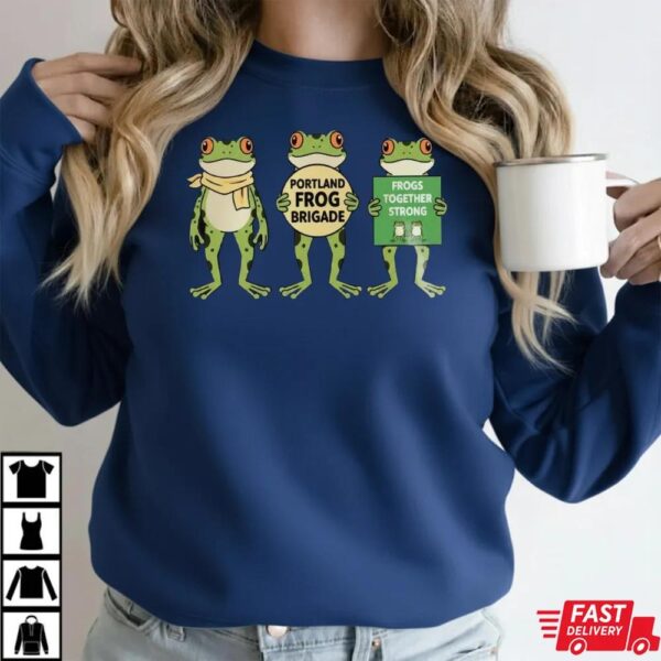 Portland Frog Brigade Frogs Together Strong Funny Activist T-Shirt Portland Frog Brigade Frogs Together Strong Funny Activist T-Shirt