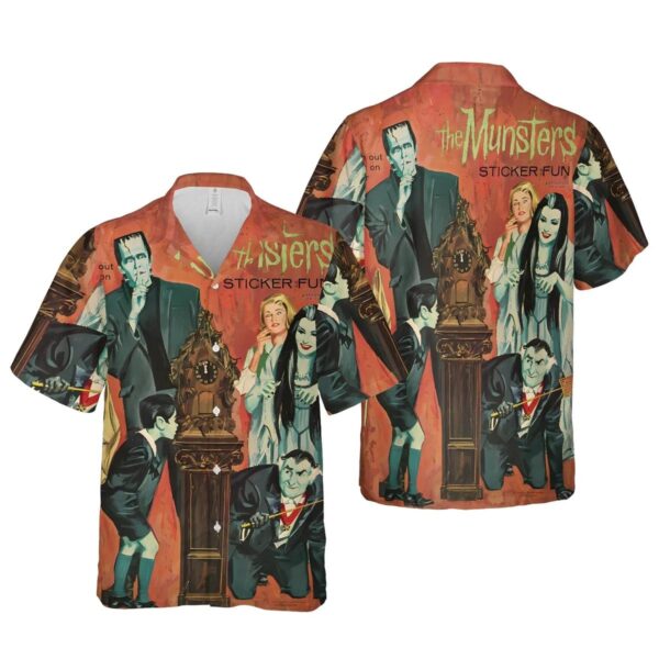 Halloween The Munsters Frankenstein Cartoon Hawaiian Shirt