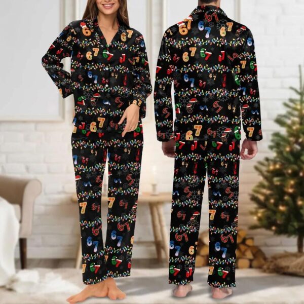 Six Seven Meme Christmas Pajama Set Six Seven Meme Christmas Pajama Set