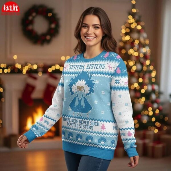 Haynes Sisters White Christmas Movie Ugly Sweater