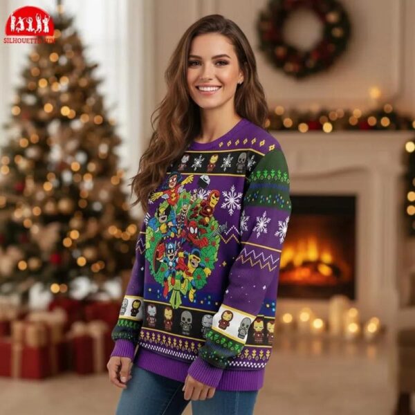 Avengers Team Ugly Christmas Ugly Sweater Avengers Team Ugly Christmas Ugly Sweater