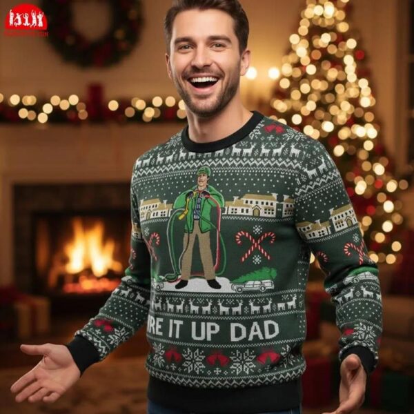Griswold Christmas Sweater, Fire It Up Dad Ugly Christmas Sweater