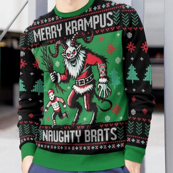 Merry Krampus Naughty Brats Ugly Christmas Sweater