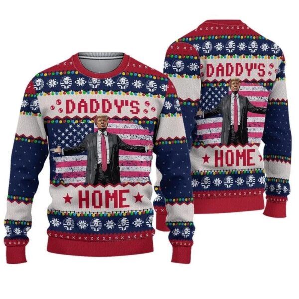 Trump Daddy Home Ugly Christmas Sweater