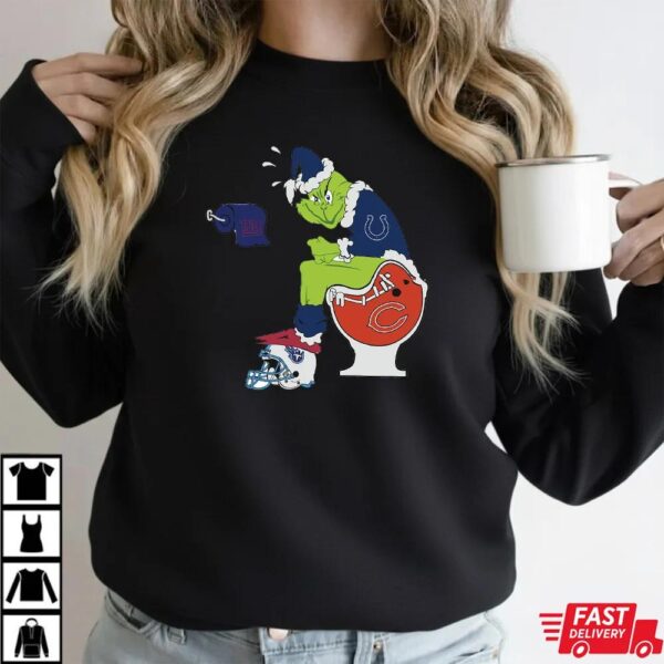 Funny NFL Philadelphia Eagles Grinch Christmas Football Rivalry Shirt