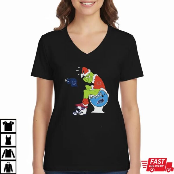 Funny NFL Chicago Bears Grinch Christmas Football Rivalry Shirt