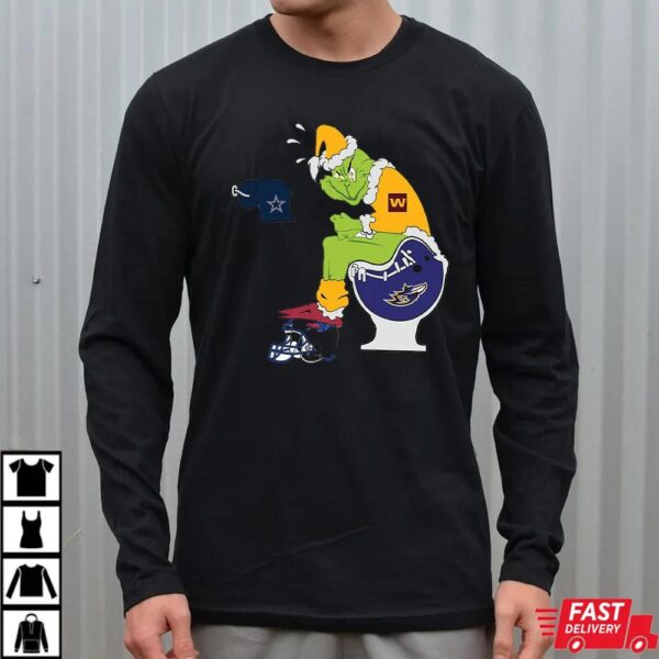 Funny NFL Washington Commanders Grinch Christmas Football Rivalry Shirt Funny NFL Washington Commanders Grinch Christmas Football Rivalry Shirt