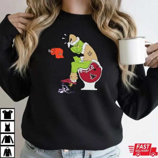 Funny NFL New Orleans Saints Grinch Christmas Football Rivalry Shirt Funny NFL New Orleans Saints Grinch Christmas Football Rivalry Shirt