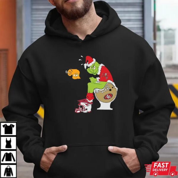 Funny NFL Tampa Bay Buccaneers Grinch Christmas Football Rivalry Shirt Funny NFL Tampa Bay Buccaneers Grinch Christmas Football Rivalry Shirt