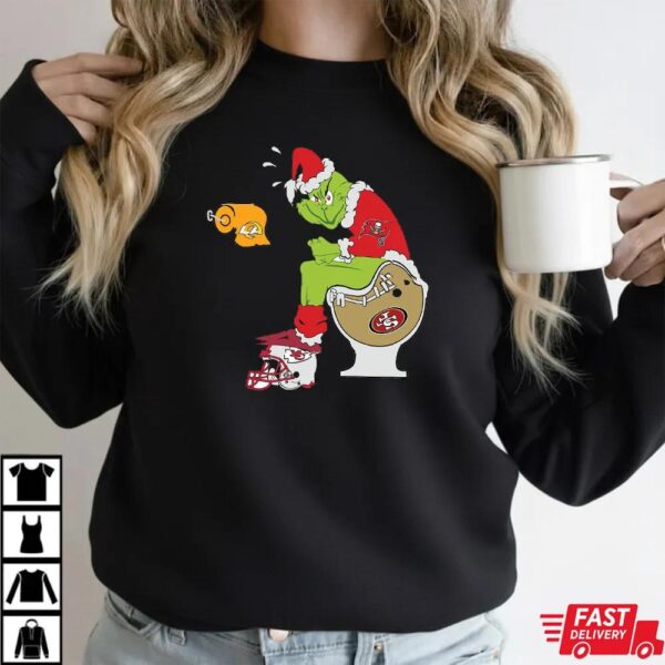 Funny NFL Tampa Bay Buccaneers Grinch Christmas Football Rivalry Shirt Funny NFL Tampa Bay Buccaneers Grinch Christmas Football Rivalry Shirt