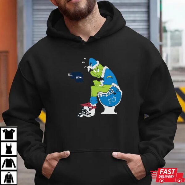 Funny NFL Los Angeles Chargers Grinch Christmas Football Rivalry Shirt Funny NFL Los Angeles Chargers Grinch Christmas Football Rivalry Shirt