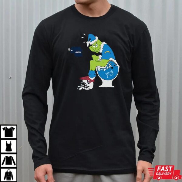 Funny NFL Los Angeles Chargers Grinch Christmas Football Rivalry Shirt Funny NFL Los Angeles Chargers Grinch Christmas Football Rivalry Shirt