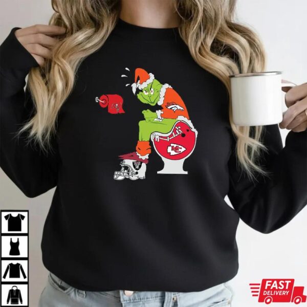 Funny NFL Denver Broncos Grinch Christmas Football Rivalry Shirt Funny NFL Denver Broncos Grinch Christmas Football Rivalry Shirt