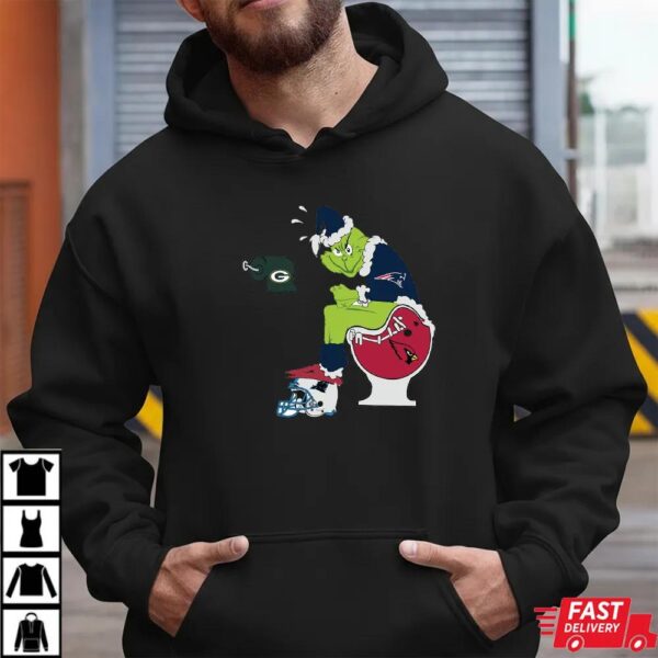 Funny NFL New England Patriots Grinch Christmas Football Rivalry Shirt